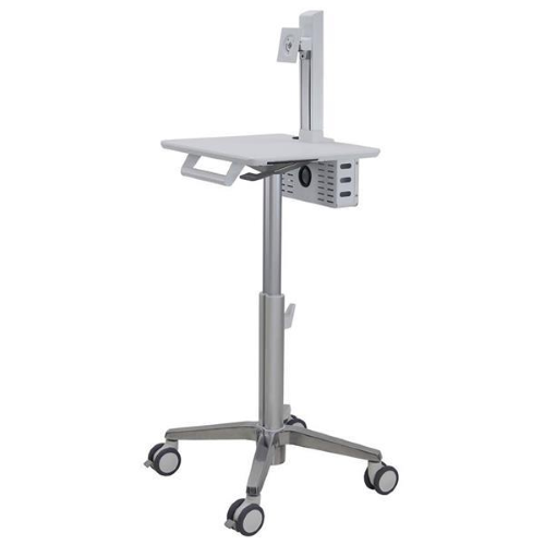 Ergotron StyleView Lean WOW SV10 - Carrello - per impieghi leggeri - per display LCD/dotazione PC - medico - bianco, alluminio - dimensione schermo: fino a 24"